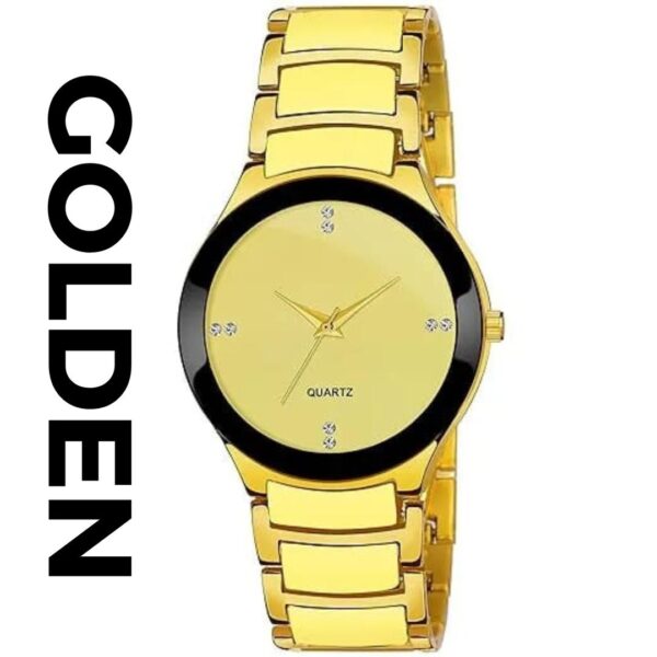 men's quartz chain strap watch 1 pc water resistant with fold clasp
