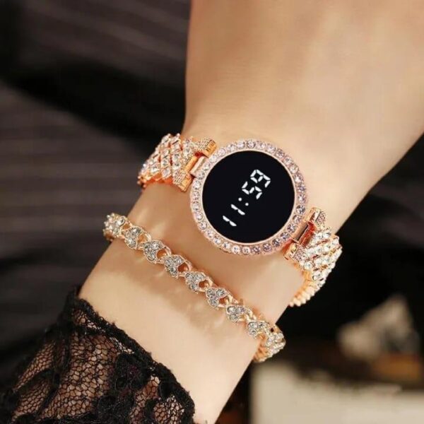 women's battery operated, water resistant watch