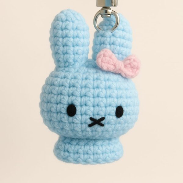 crochet bunny keychain