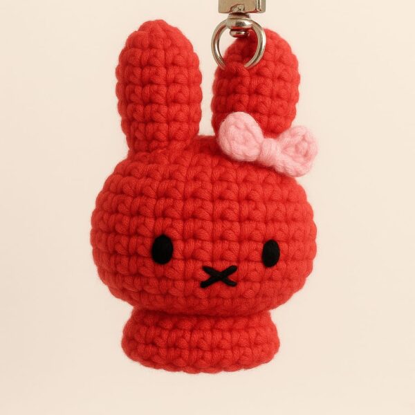 crochet bunny keychain